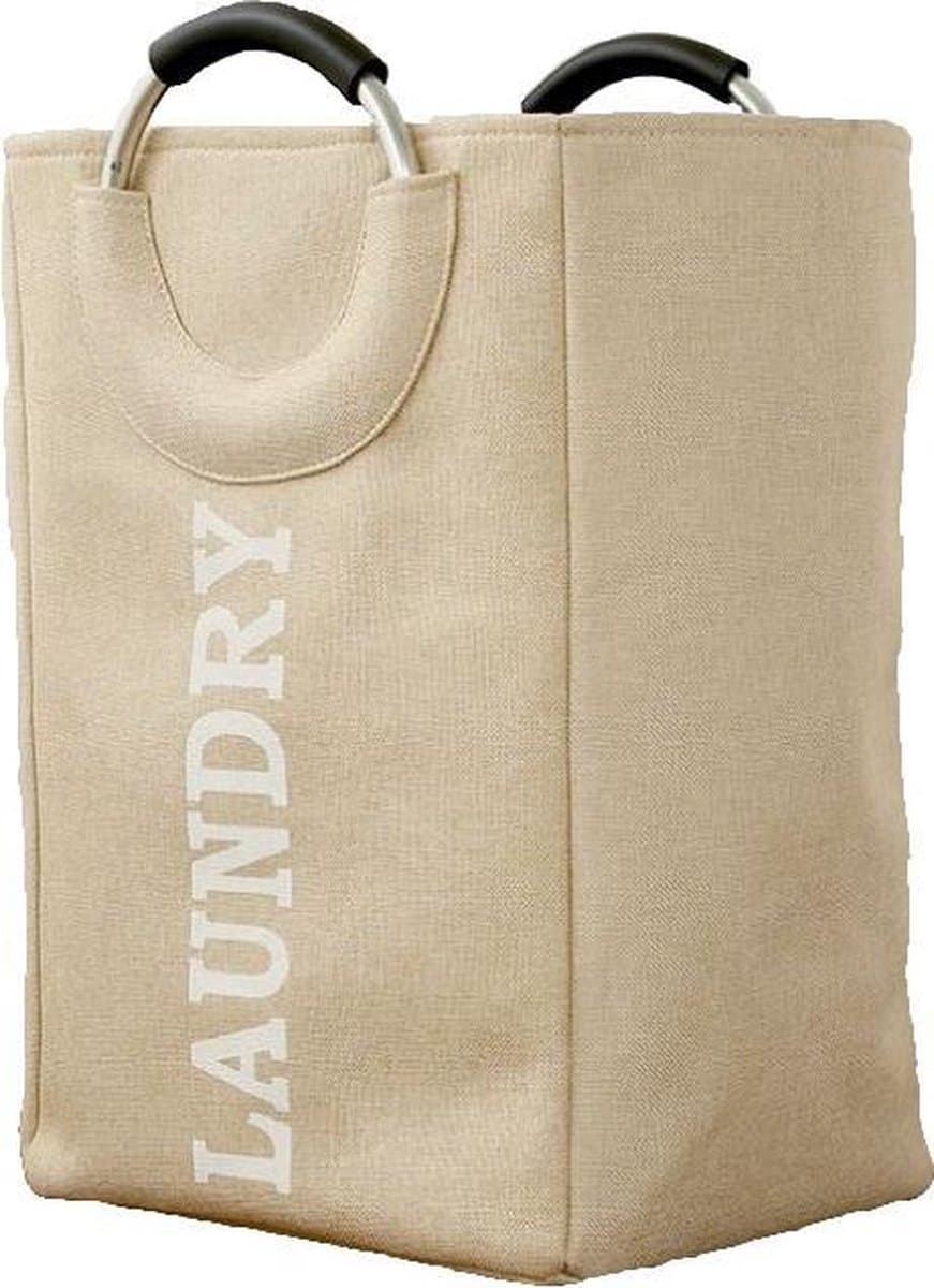 SUNMOOL Wasmand - Waszak - Laundry bag - Laundry basket - Opvouwbaar - 44Liter - Beige — afbeelding 1