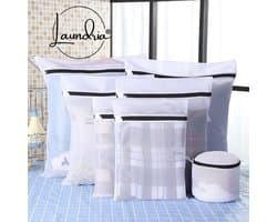 Laundria® Waszakken – Waszak - Hoge Kwaliteit Waszakken - Set van 7 stuks – Waszakken met Rits – Wasgoed - Packing cubes - Bh waszakje – Waszakken Groot