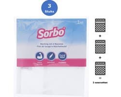 3x Sorbo Waszakken - Wasnetten - Set van 3 Wasnetjes 30x40 cm - Waszak Met Rits - Wasbaar Tot 95 Graden - Beschermt Fijn Wasgoed