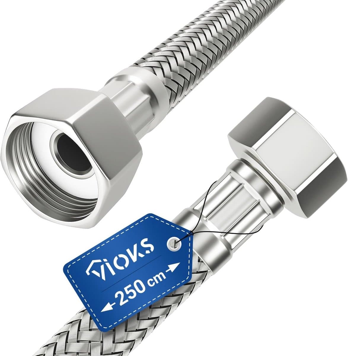 Flexibele Aansluitslang 1/2 inch - 250 cm voor Warm en Koud Water — afbeelding 1
