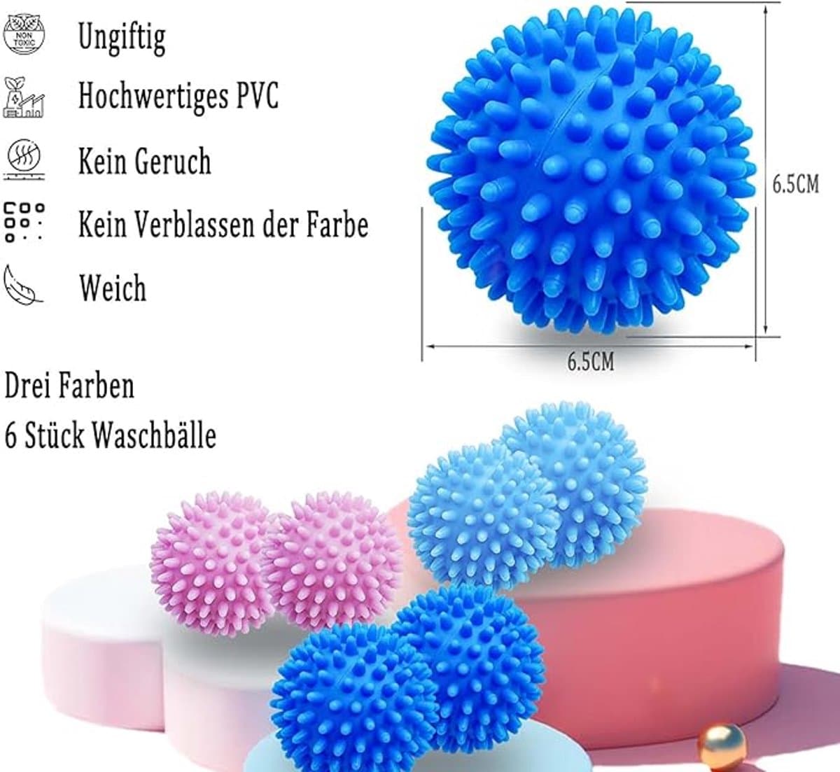 Famanu 6 stuks wasballen voor de wasmachine — afbeelding 1