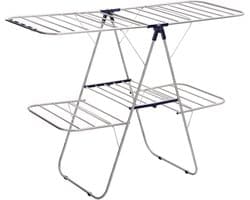 Droogrek - Inklapbaar wasrek voor binnen en buiten - Staand droogrek met vleugels - Ruimtebesparend en lichtgewicht - Voor kleine en grote wasjes - Perfect voor appartementen, balkon en studentenkamer - Snel opvouwbaar - Wasdroogrek voor huishoudelij