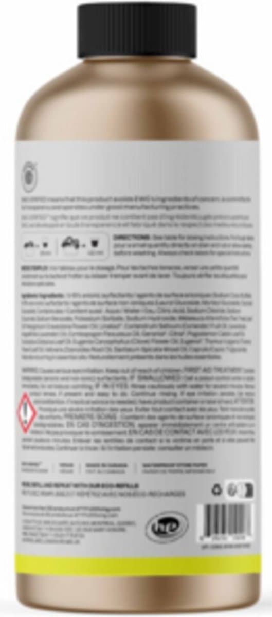 Attitude Wasmiddel Geranium Lemongrass 40 Wasbeurten 1000 ml — afbeelding 1