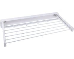 Botec Wanddroogrek inklapbaar - wasrek - droogrek - bespaard ruimte voor compacte ruimtes - 85,5 x 37,5 x 10,7 cm