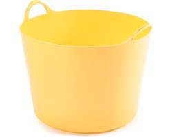 Whitefurze Flexibele emmer - 39 liter - Kunststof - Geel - 43 x 49 x 37 cm