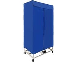 Elektrische Wasdroger - Draagbare Mini Droger - Snel Kleding Drogen - Timer 0-240 Min - 150 cm Hoog - Blauw