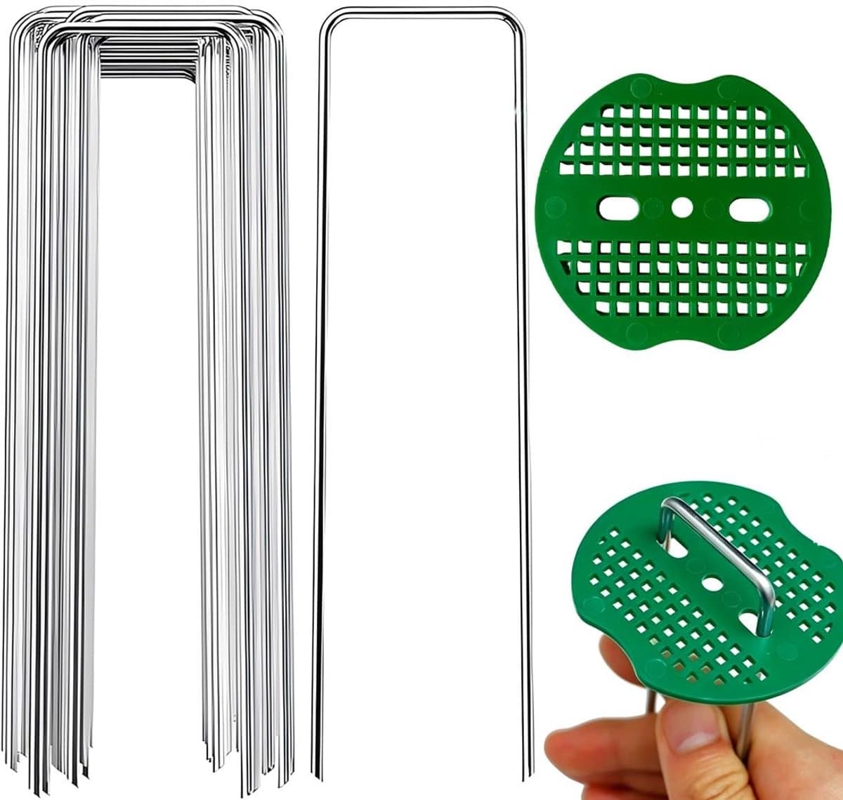 SolidKeus - Set van 30 U-vormige Tuinharingen van Roestvrij Staal — afbeelding 1