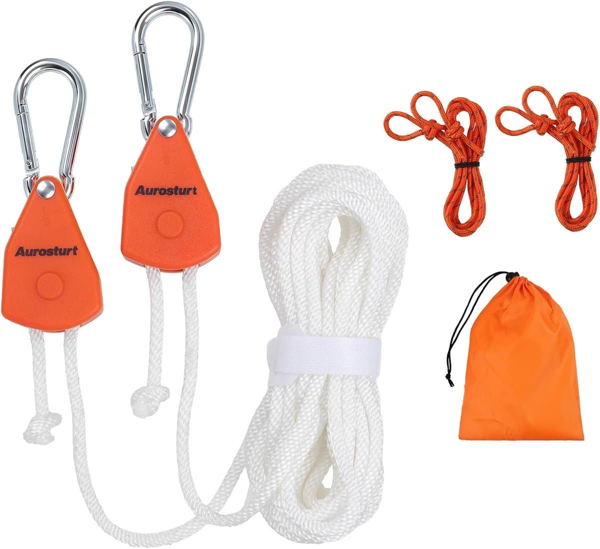 Intrekbare Waslijn - Reiswaslijn Kledinglijn - Kleding Drogen - Verstelbaar Anti-Sag Ontwerp - 5.8 Meter - Oranje — afbeelding 1