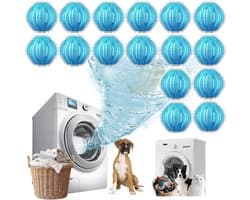 SnelShoppen - 16 Stuks Dierenhaarverwijderaar voor Wasmachine, Herbruikbare Pluisballen voor Honden- en Kattenhaar, Milieuvriendelijk en Compact