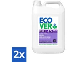 Ecover - Vloeibaar wasmiddel - Color - Appelbloesem & Freesia - 5 liter - 100 wasbeurten - Voordeelverpakking - 2 stuks