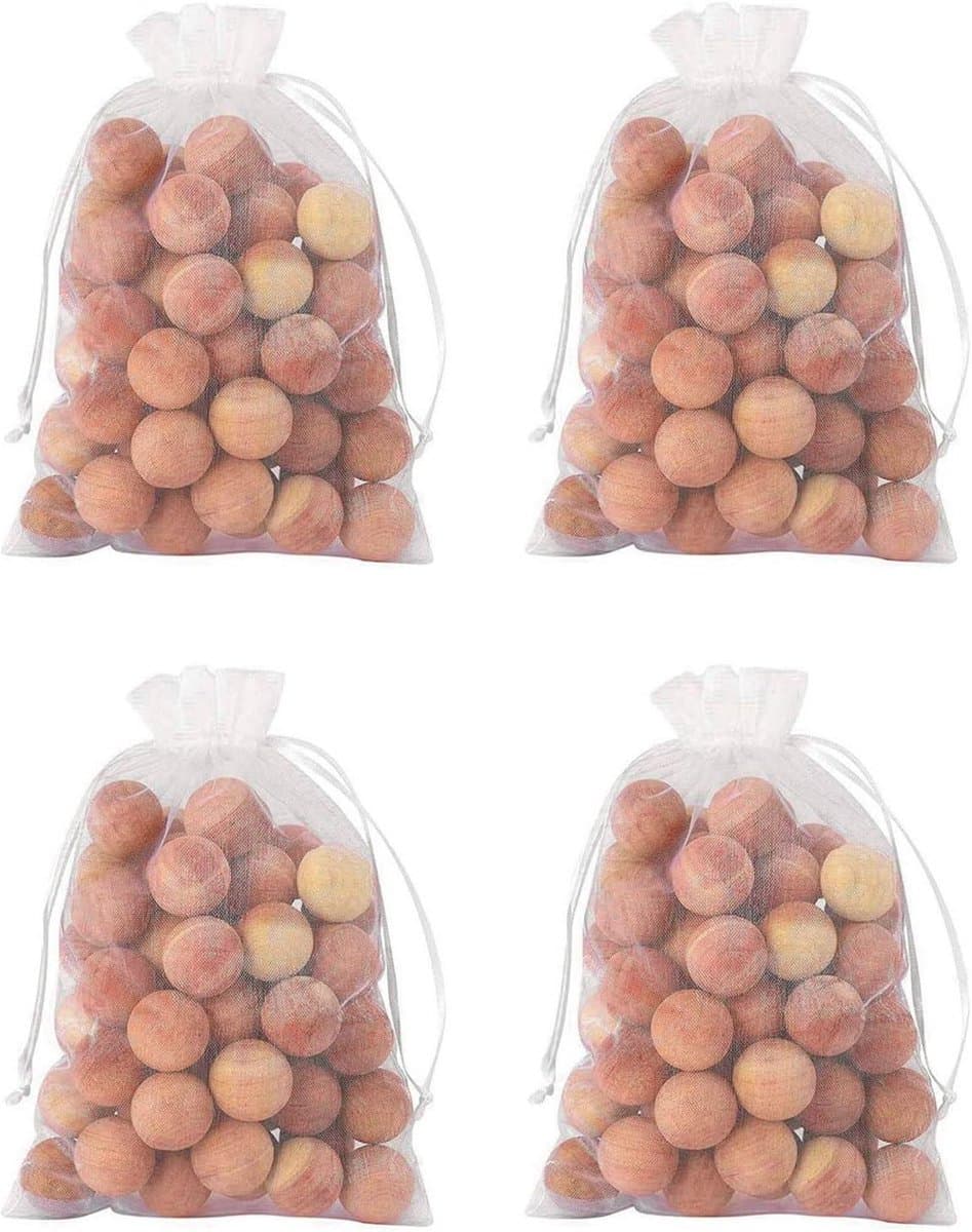 Natuurlijke geurblokken - Kledingbeschermers - Kasten opfrissen - Absorbeert vocht geuren - 96 stuks - Houtkleur — afbeelding 1