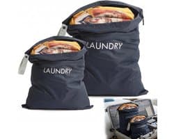 Waszak voor op reis 45 x 60 cm - waterdichte tas - opvouwbaar - ideaal voor vakantie - m-winkel