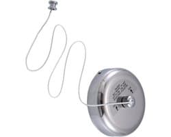 Waslijn Uittrekbaar - Drooglijn Intrekbaar - Was Drogen - Doorhangbestendig - 27 meter - Zilver