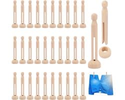 Duurzame houten wasknijpers, 30 stuks, multifunctioneel en ideaal voor knutselen, kleding en thuisgebruik, 11 cm met comfortabele grip