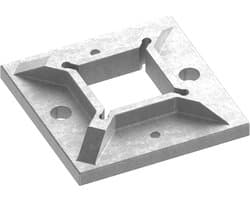 Vloeranker Roestvrij Staal - Bevestigingsanker Metaal - Vloerbevestiging Maken - V2A Materiaal - 100x100x8mm - Zilverkleurig