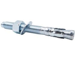 Wiganker - Betonanker - Vastzetten in beton - Verzinkt koolstofstaal - 1/2" x 3-3/4" - Zilverkleurig