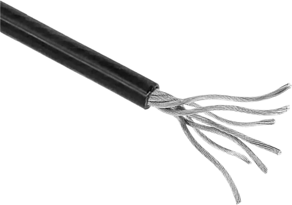Roestvrij staaldraad kabel - Waslijn koord - Buiten drogen - Goede corrosieweerstand - 50 meter - Zwart — afbeelding 1