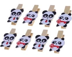 Houten Wasknijpers - Decoratieve Clips - Foto's Ophangen - Natuurlijk Hout - 8 Stuks - Niet Gespecificeerd