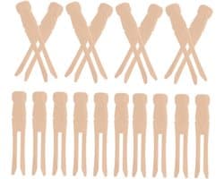 Houten Knijpers - Kledingclips Ambacht - Was Ophangen - Beschermend Rond Ontwerp - 50 Stuks - Lichtbruin — afbeelding 1