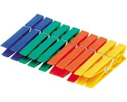 Set van 20 Sterke Wasknijpers - Kunststof Kledinghangers voor Buiten en Binnen