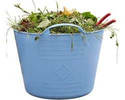 Flexibele kuip / emmer - blauw - 15 liter - kunststof - 35 x 28 cm - met handvatten — afbeelding 1