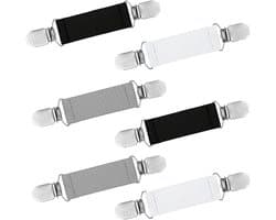 Set van 6 sjaalclips - kledingclips - korte clips - vestclips - handschoenclips - geschikt voor kinderen en volwassenen - 13 cm x 2,5 cm — afbeelding 1