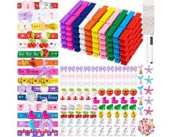 50 Stuks Cheer Spirit Clips met Houten Wasknijpers en Decoratieve Ornamenten voor Cheerleaders