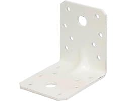Hoekanker Extra Sterk - Versterkingshoek - Houtverbindingen Maken - Verzinkt Met Coating - 70x70x55mm - Wit — afbeelding 1