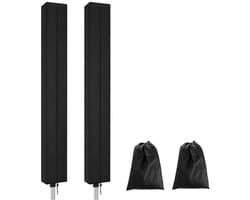 Droogmolenhoes - 2 stuks - Beschermhoes - Parapluhoes voor buiten - Oxford - Droogmolen Hoes Universeel - Geschikt voor Tuin, Binnenplaats, Buiten en op de Camping - 165x16x16 cm - Zwart — afbeelding 1