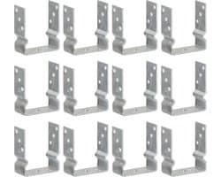 vidaXL Grondankers 12 st 12x6x15 cm gegalvaniseerd staal zilverkleurig