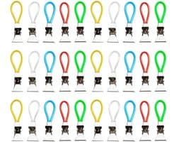 Allecto Premium - Set van 30 Theedoek Klemmen - Handdoek Clips voor Strand en Bad - Metaal - 5 Kleuren