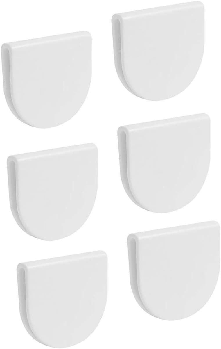 Allecto Plus - 6 stuks zelfklevende clips voor douchegordijn | Protect Stop clips | spatbescherming en winddicht | Badkameraccessoires — afbeelding 1