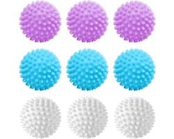 Allecto Plus - Herbruikbare Droogballen 9 stuks voor Wasmachine - Ideaal voor Wollige Was en Kleding Reiniging thuis - Natuurlijke Wasverzachter met Aromatherapie Effect