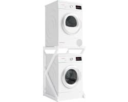 ACAZA Wasmachine Kast - Wasmachine Verhoger - Wasmachine Opbouw - Metaal - Wit