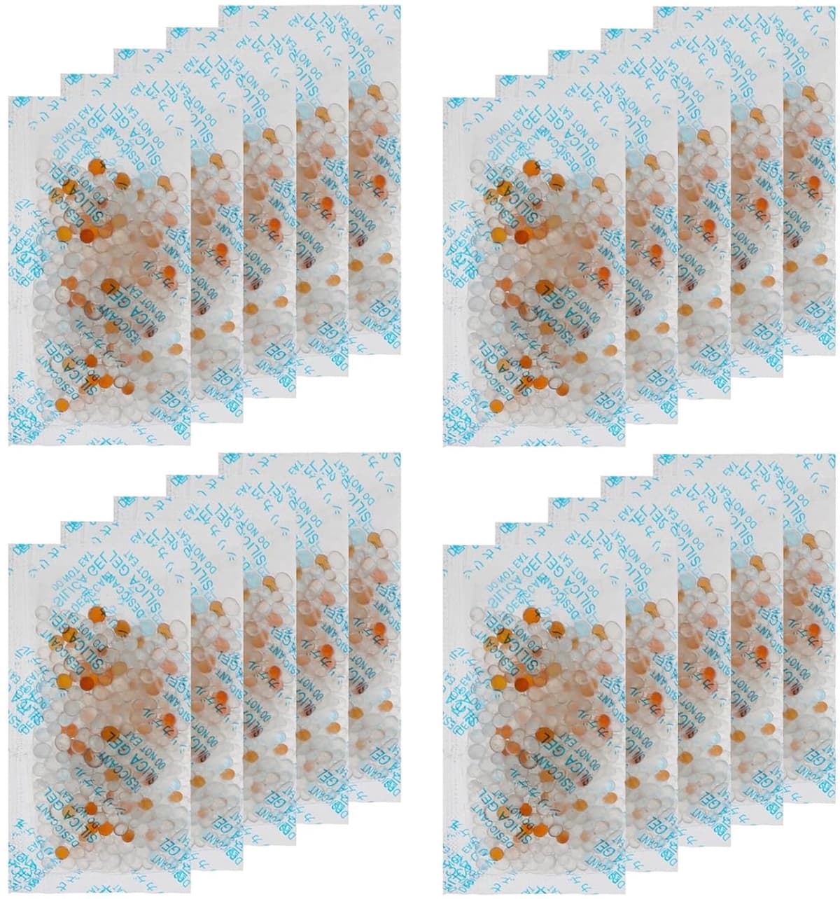 10G X 20Stuks Silicagel Droogmiddel Zakjes, Silicagel Vochtvangers Pakketten, Silica Gel Desiccant Packets voor Elektronica Kleding Laden Schoenontvochtiger — afbeelding 1
