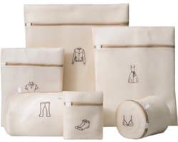 House of Husk Waszakken - Wasnetten - Set van 6 - Bescherm je Wasgoed en Wasmachine - Beige
