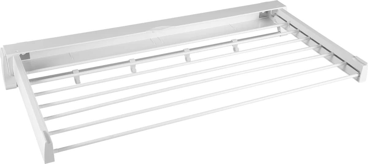 Botec Opvouwbaar Wandgemonteerd Wanddroogrek inklapbaar - wanddroogrek - wanddroogmolen - combineert functionaliteit met ruimtebesparing - 7 Droogstaven — afbeelding 1