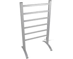 Elektrische handdoekradiator met 6 stangen - Vrijstaand en Wandgemonteerd - Aluminium Grijs - Handdoekverwarmer voor Badkamer