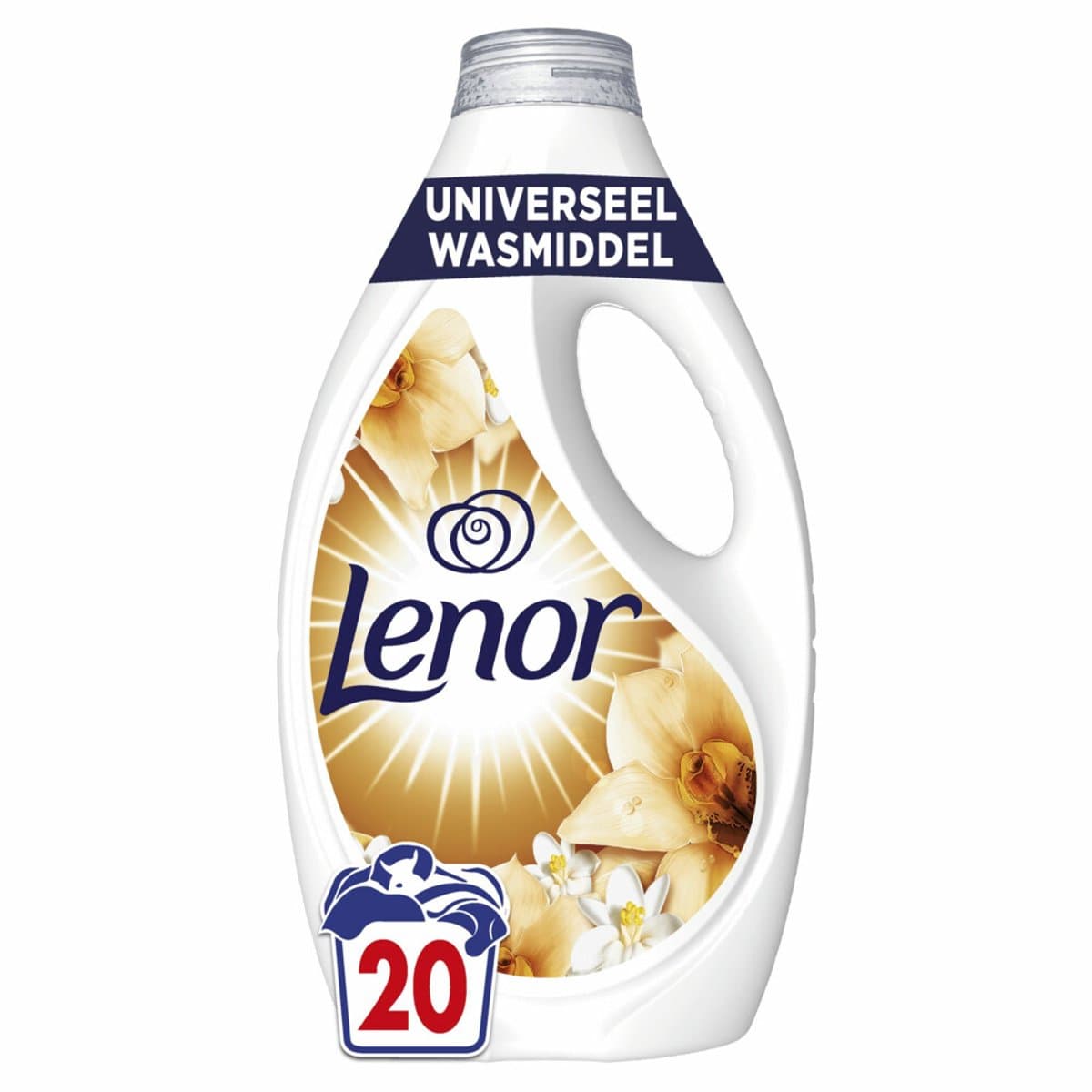 Lenor Vloeibaar Wasmiddel Amber & Orchidee 20 Wasbeurten - 900 ml — afbeelding 1