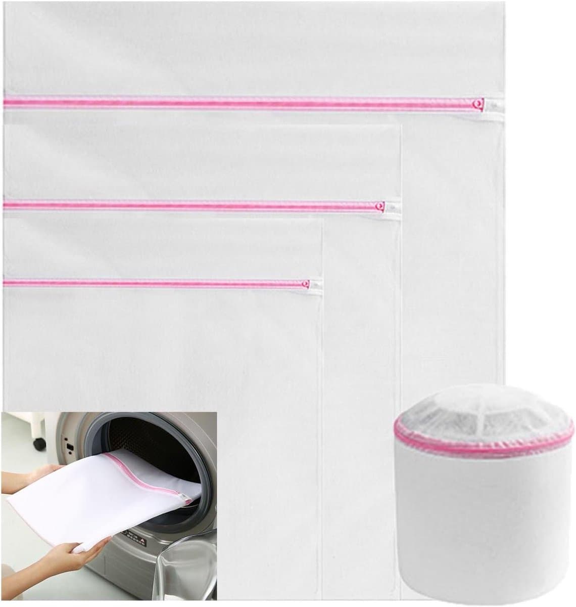 - Waszak voor wasmachine met ritssluiting - ideaal voor beha's, gevoelige kleding, mantels, blouses, schoenen, sokken, babykleding, enz. — afbeelding 1