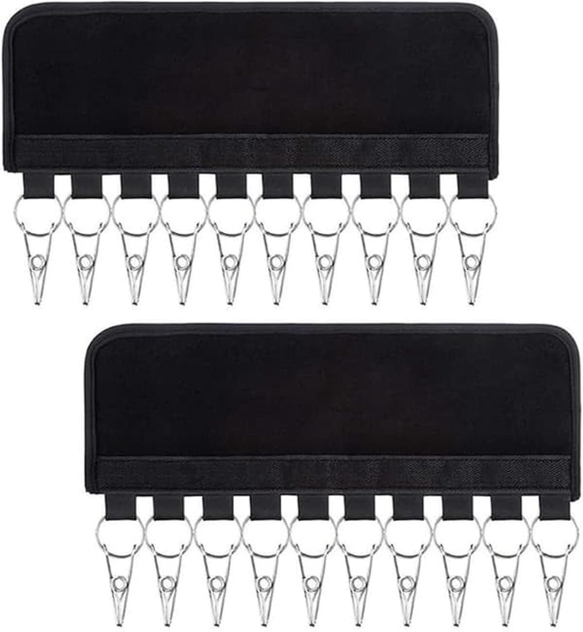 Dit is een tweedelig sokkendroogrek - met een hangend droogrek met 10 klemmen - voor bh's, sjaals, sokken, handschoenen, enz. — afbeelding 1
