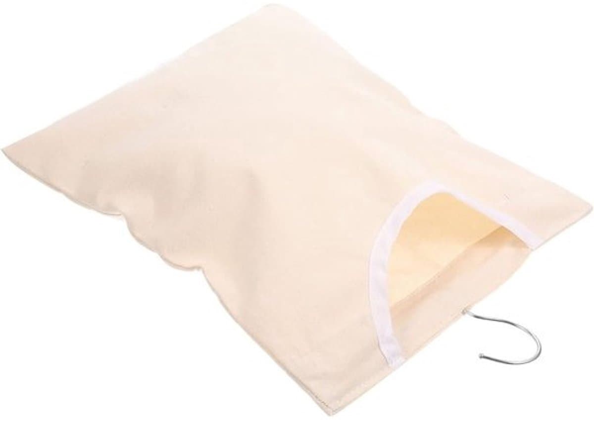 Wasknijper Opbergtas - Wasknijperhouder Hangzak - Wasknijpers Opbergen - 360 Graden Draaibare Haak - 32X27CM - Beige — afbeelding 1