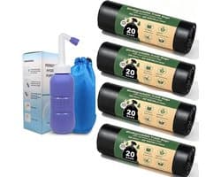 Toiletzakken, 40 stuks Commode Liner Zakken 30L 8 Gallon Waterdichte Verdikte Biologisch Afbreekbare Toilet Bin Liners voor Vissen bivvy, Camping Bin en Auto Draagbare Potty