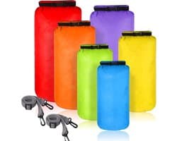 6 stuks waterdichte rugzak nautische peddel waterdichte tas met verstelbare schouderbanden, 20 l 15 l 10 l 8 l 5 l 3 l Dry Bag voor kajakken, boot, kano, camping, zwembad