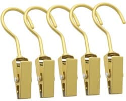 Clip Hangers - Kledinghaken - Kleding Drogen - Set van 5 - 14 cm Lengte - Goud