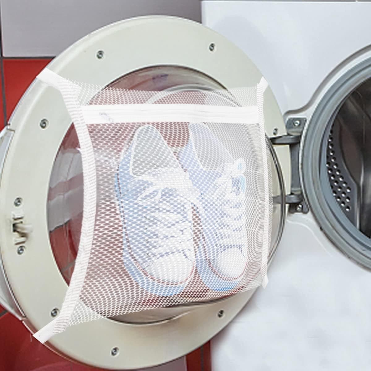 2 stuks Sneaker Droger & Wasmachine Tas, Droger voor Schoenen, Kleding & Wasserij - Elastische Riemverstelling voor de meeste drogers Machines Deur in Wasruimte (15,7x15,7 inch) — afbeelding 1