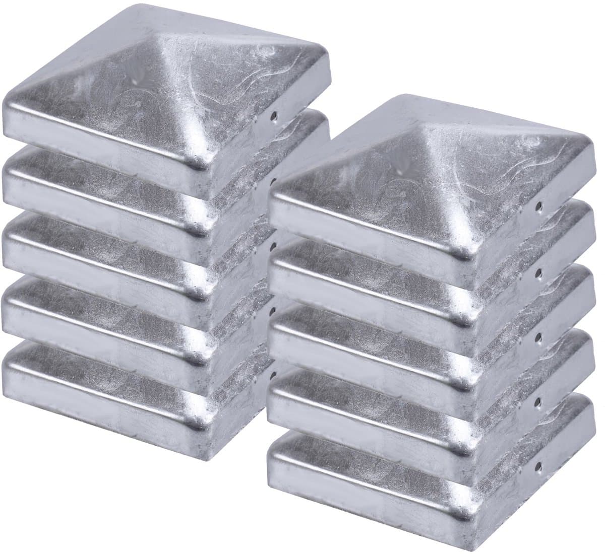 Paalkappen Hekkapppen Afdekkapppen Piramide gegalvaniseerd 71 x 71 mm 10 — afbeelding 1
