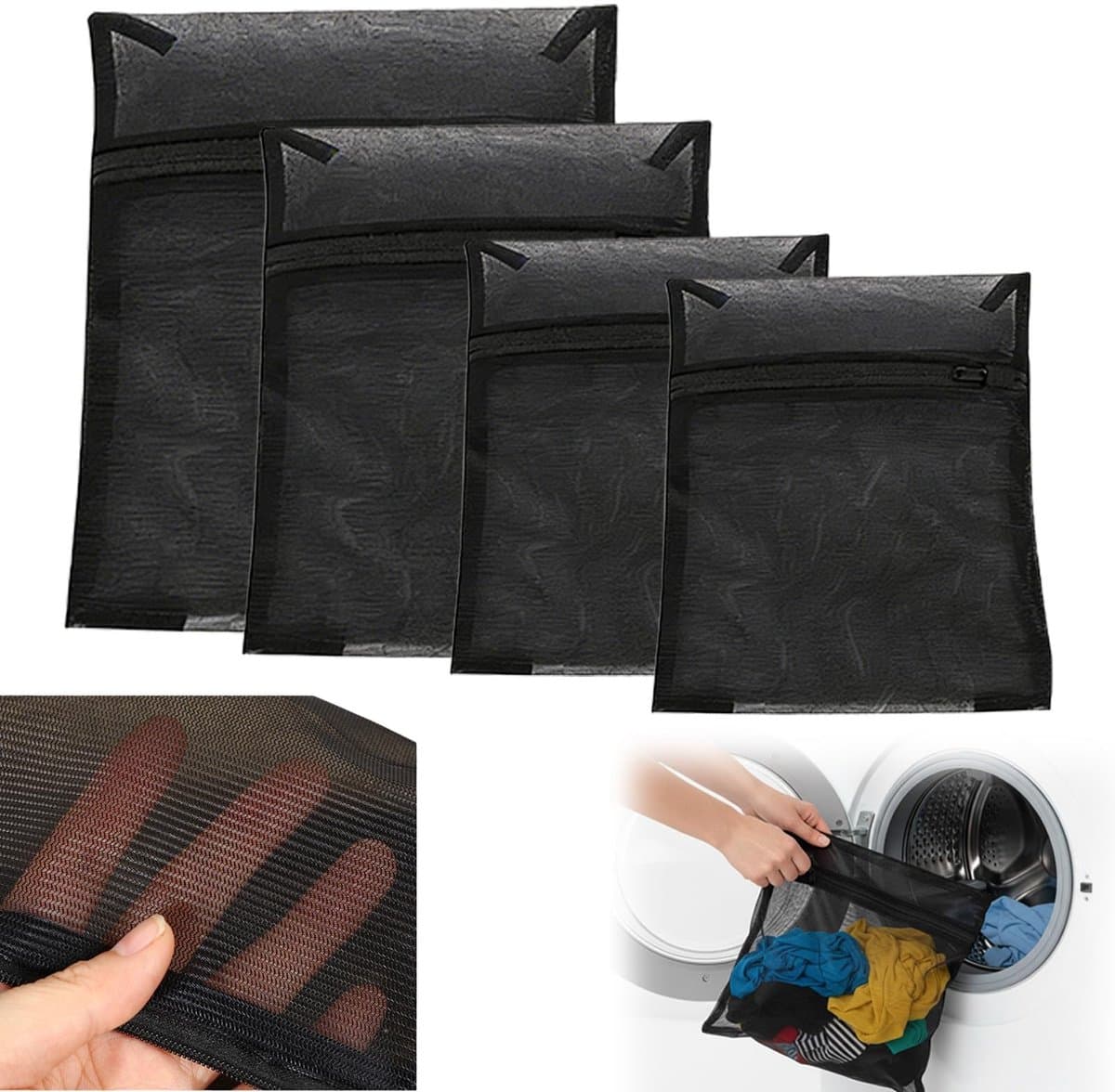 Solidchoice - Set van 4 Fijne Netwaszakken voor de Wasmachine — afbeelding 1