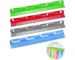 Sock Dryer, 4pcs Portable Washhook Sock Holder Clothes Airer Laundry Rack for Hat Shoelace Towel Socks - ShopVlot