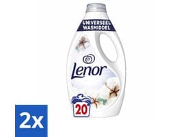 Lenor – Wasmiddel – Katoen Fris – 20 Wasbeurten - 900 ml - Voordeelverpakking - 2 stuks